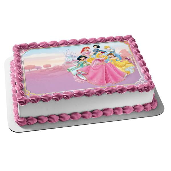 Princess Cake Topper Girls Birthday Party Decoration Ariel Cinderela Elsa Anna 