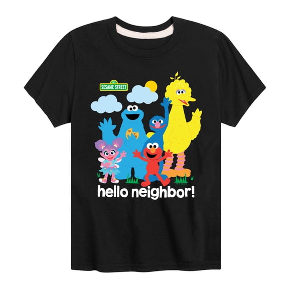 Sesame Street - Hello Neighbor - Toddler and Youth Short Sleeve Graphic T-Shirt