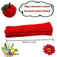 thumbnail image 2 of 200 Pcs Pipe Cleaners Topboutique Chenille Stem Red Chenille Cleaner Pipe Stem Fuzzy Sticks Pipe Cleaners Bulk Soft Craft Supplies Set for Creative DIY Arts Crafts,Xmas Home Decoration,12 inch, 2 of 7