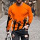 thumbnail image 1 of Amzcrzy - Sudadera Para Hombre, Estilo Casual, Con Estampado Deportivo, Manga Larga, Cuello Redondo, Color Naranja, 5Xl, 1 of 5