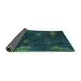 thumbnail image 2 of Ahgly Company Indoor Square Abstract Turquoise Blue Modern Area Rugs, 3' Square, 2 of 4