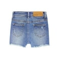 thumbnail image 2 of KIDSCOOL SPACE Big Girls Boys Jeans Shorts,Ripped Frayed Raw Hem Simple Design Cute Summer Denim Pants,Blue,6-7 Years, 2 of 6