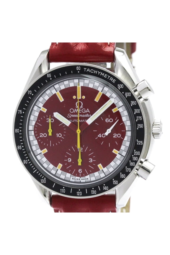Pre-Owned OMEGA Speedmaster Michael Schumacher Red Dial Watch 3810.61 Polished