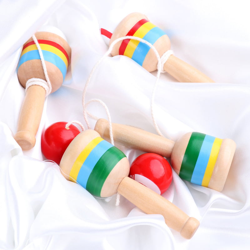 Wooden Ball and Cup Toys Catch Skill Game Kids Hand Eye Coordination Games Gifts 