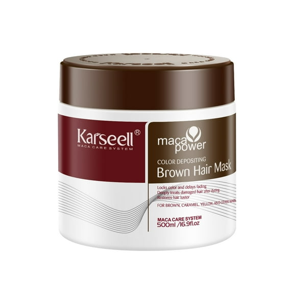 Karseell Hair Color Depositing Mask, Brown Conditioner for Colored and Bleached Hair, 16.9 fl oz
