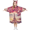 thumbnail image 6 of BZSMCE Wearable Blanket Hoodie Fashion Autumn Arches Of Paris Home Wear, 6 of 7