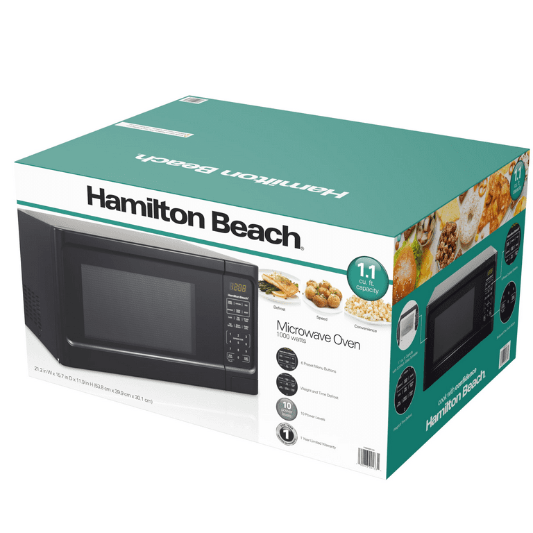 Hamilton Beach 0.9 Cu. ft. Black Matte Microwave Oven