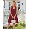 thumbnail image 4 of Merokeety Womens Summer Dresses Eyelet Embroidered Flowy Mini Dress With Side Pockets Wine m, 4 of 4