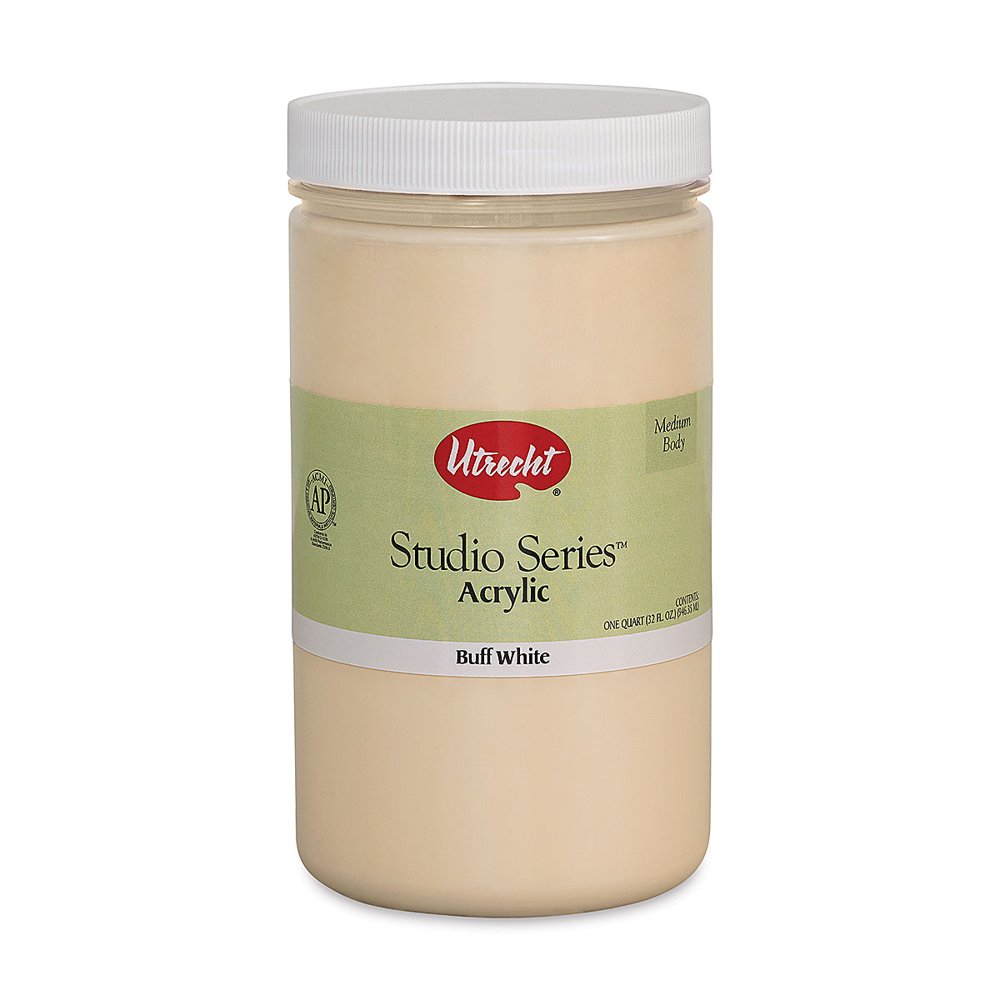 Utrecht Studio Series Acrylic Paint Buff White, Quart