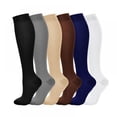 thumbnail image 2 of 3 Pairs Knee High Compression Socks for Men and Women Thigh High Cotton Boot Socks, 2 of 5