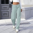 thumbnail image 5 of Straight Leg Sweat Pants for Womens High Waisted Baggy Sweatpants Casual Drawstring Workout Pants with Pockets Gray, 5 of 7