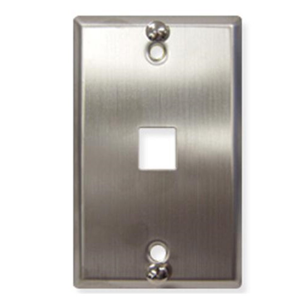 1Port Stainless Steel Flush Telephone Wall Plate