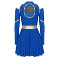 thumbnail image 4 of TiaoBug Women's School Musical Party Dress Halloween Cheerleading Costume Fancy Dress Cosplay Uniform Dresses Royal Blue L, 4 of 7