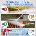 thumbnail image 2 of 4200PSI-Max Pressure Washer 2.8GPM Power Washer 4 Nozzles ,500ml Foam Cannon, 20FT Hose Reel Power Washer Cleaning for Car Wash, Home, Fence, Yard, Outdoor, Siding, Pool, Brick Cleaning, 2 of 8