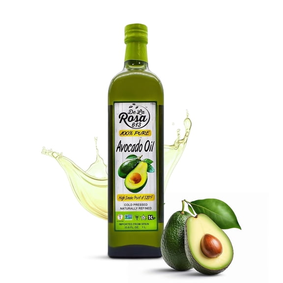 De La Rosa 613 100% Pure Avocado Oil, First Cold Pressed – 33.8 Oz (Pack of 1)