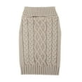 thumbnail image 6 of Pet Dog Turtleneck Knitted Sweater, Warm Dog Pullover, Comfortable Warm Pet Winter Clothes Outfits for Small Dogs (L, Khaki), 6 of 9