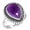 Amethyst, variant on Blue Chalcedony Ring 925 Sterling Silver Handmade Jewelry