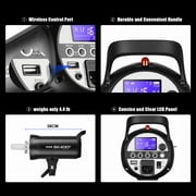 SK400II 400Ws Photo Studio Strobe Flash Monolight Light with Bowens Mount,Clear LCD Panel,5700±200K Strobe Light for Studio, Shooting, Location, Portrait Photography-110V