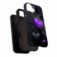 thumbnail image 3 of Dark Purple Heart Glossy Waterdrop iPhone Case for Teenagers Adults Valentine's Day Gift Compatible with iPhone 11/12/13/14/15/16 (Pro Max/Plus), 3 of 9