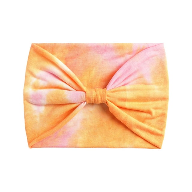 Diadema ancha para mujer, banda para el sudor transpirable con efecto tie dye, banda para el cabello anudada para niñas Estilo E