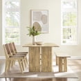 thumbnail image 2 of Modway Amistad 86" Wood Dining Table and Bench Set in Oak, 2 of 7