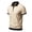 A Khaki, variant on Men Tshirts Cotton Dqueduo Men's summer loose daily breathable lapel shirt Blue XL