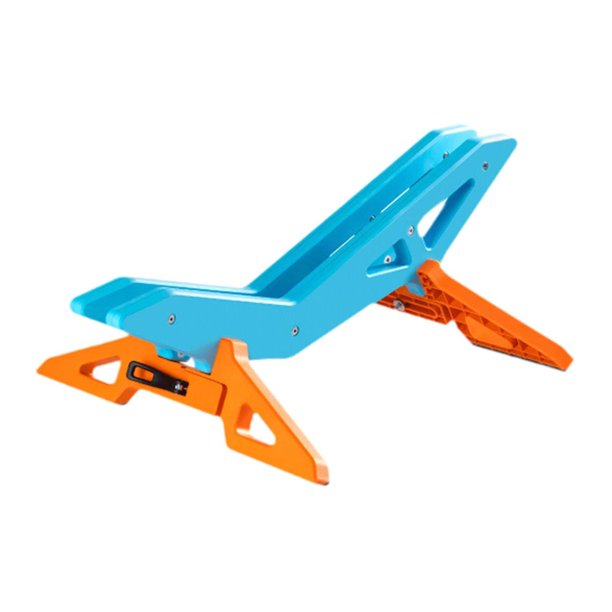 Aparcamiento para bicicletas, soporte de suelo para bicicletas, soporte de reparación que ahorra espacio para bicicletas naranja azul