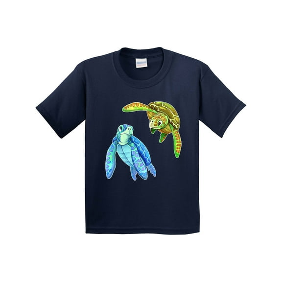 Inktastic Sea Turtles Swimming Together Youth T-Shirt