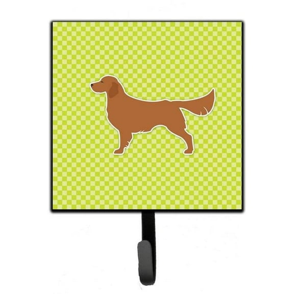 Carolines Treasures BB3804SH4 Golden Retriever Checkerboard Green Leash or Key Holder