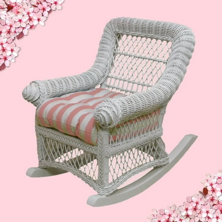 Childs Wicker Rocker - Yesteryear Wicker Child's Cotton Rocking Chair