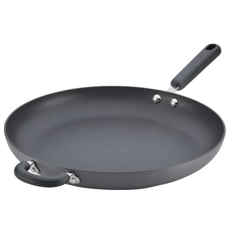Circulon Classic Hard-Anodized Nonstick Skillet with Helper Handle, 14-Inch,