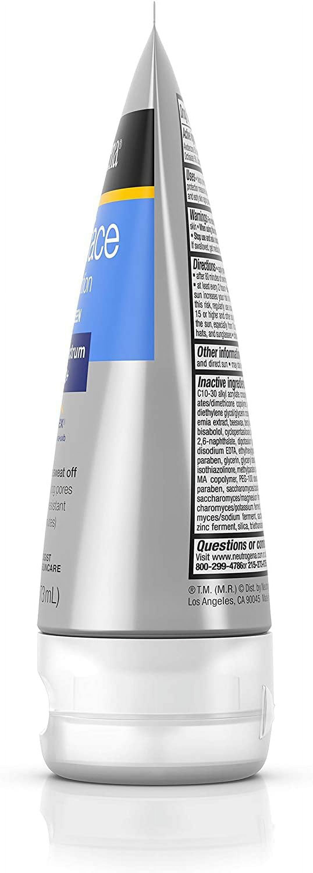 6 Pack - Neutrogena Sport Face Sunscreen Lotion SPF 70+ 2.50oz Each