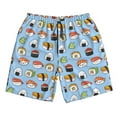 thumbnail image 3 of Uemuo Kawaii Sushi (2) Pattern Men's Swim Trunks Hawaiian Beach Bathing Suit Swimsuits Beach Quick-Dry Shorts with Pockets-X-Large, 3 of 9