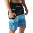 thumbnail image 5 of Nonwe Men's Beachwear Quick Dry Summer Water Sports Striped Swim Trunks Blue 36, 5 of 6