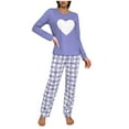 thumbnail image 3 of TaTaai Long Sleeved Printed Pajama Set, Women's Fashionable High Waist Loose Pants Suit, Soft Breathable Outfit, Spring Summer Casual Home Daily Wear, Hang Line Dry Gift, 3 of 5