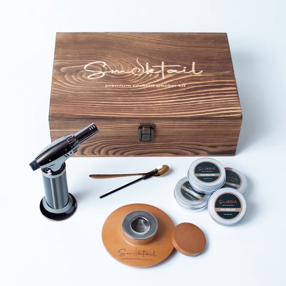 Cocktail Smoker Kit Vintage Box by Smoktail - Bourbon Smoker Kit - Experience The Perfect Blend of Bourbon and Smoke Best Gift to Men and Women (Without Butane)