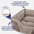 thumbnail image 4 of Soft Calming Sleeping Puppy Bed, Rectangle Washable Orthopedic Dog Bed, Large Dog Bed for Large Medium Small Dogs, Durable Pet Cuddler with Anti-Slip Bottom, Beige, 25inch, 4 of 9