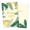 Personalized Faux Gold Foil Love and Joy Folded All Holiday Greeting Card