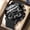 P892 black shell black surface silicone tape, variant on Men's three-eye six-pin calendar waterproof quartz