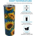 thumbnail image 6 of Sunflower Tumbler Cup - Sunflower Gifts for Women - Floral Flower Tumblers with Lid and Straw - 20 Oz Stainless Steel Insulated Water Bottle, 6 of 6