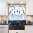 thumbnail image 5 of Yayeee Kitchen Curtains Tier Pair Light Filtering 27"x36" Rod Pocket Short Cafe Window Panel, Blue Cute Snowmen, 5 of 7