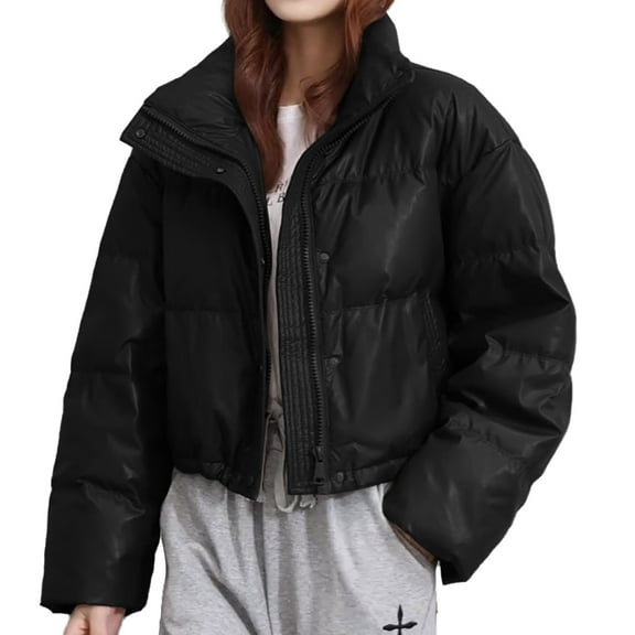 Pyhlmscde Women's Loose Thickened Clothing Small Puffer Jacket, Winter Clothing for Women, Puffer Jacket Womens, Winter Coats for Women