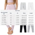 thumbnail image 3 of Miluxas Girls Modal Leggings, Full Length Footless Stretch Girl's High Waisted Tights Soft Basic Solid Yoga Pants Black 8 Years, 3 of 9