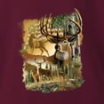 thumbnail image 3 of Wild Bobby Deers in Mountains Patriotic American Flag Hunting Animal Lover Unisex Men Tee, 3 of 6