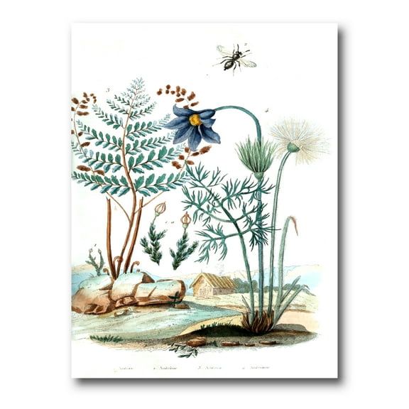 Ancient Ancient Countryside Animals 12 in x 8 in Painting Canvas Art Print, by Designart