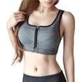 thumbnail image 1 of Bigersell Padded Bralette Women's Sport Underwear Yoga Fitness Workout Bra Running Padded Tops Vest Female Women's Seamless Sports Bra Regular Synthetic T-Shirt Bra Style 1490, Gray M, 1 of 5