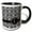 Black/White, variant on 3drose, Letter C Personal Monogrammed Damask Pattern-personalized Initial, 15oz Mug