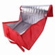 thumbnail image 2 of 5X Bolsa Grande Enfriadora Plegable Bolso Portátil Aislado para Pastel de Alimentos Caja Térmica de Papel de Aluminio Bolsa de Hielo Una de Almuerzo Bolsa de Entrega Rojo, 2 of 5