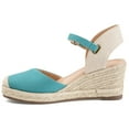 thumbnail image 3 of Journee Womens Ashlyn Wedge Heel Espadrille Sandals, Widths Available, 3 of 9