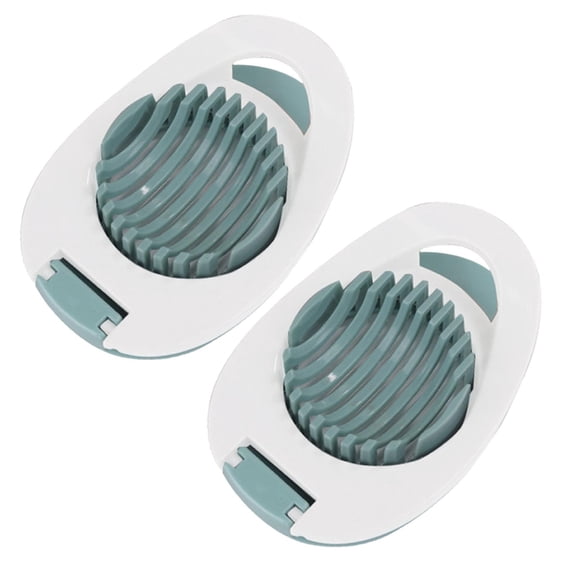 Egg Slicer for Hard Boiled Eggs 2 Pcs Egg Cutter Strawberry Slicer Heavy Duty Aluminium Tomato Slicer Stainless Steel Wire Multipurpose Egg Slicer Dicer for Soft Fruit Mushroom Home Use, Green